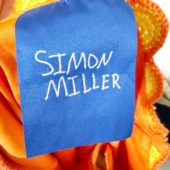 🛍️NWT Simon Miller Wizzy Crochet Orange Yellow Mini Skirt size medium - Picture 8 of 11